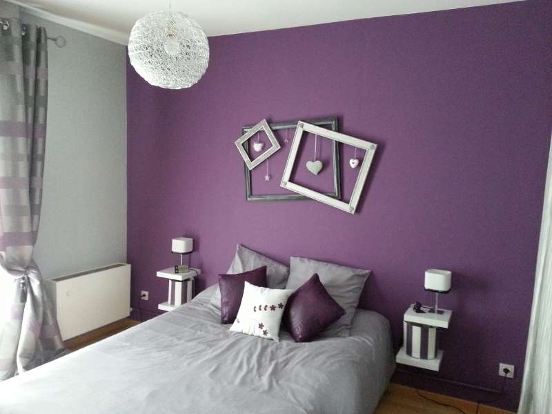 Décoration de chambre avec couleur Prune